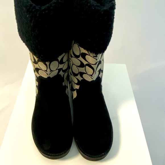 Coach Pull on Canvas Boots - Picture 6 of 9